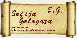 Sofija Galogaža vizit kartica